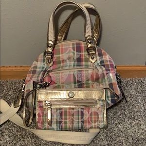 Coach purse and matching wallet